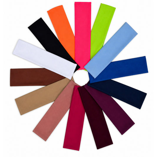 KIT 14 Faixas Penteado Esportivo JinkingStore, Varias cores, Treinos