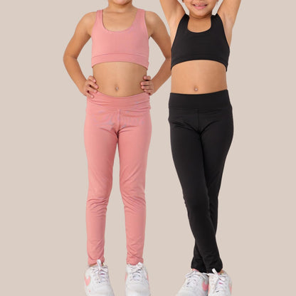 Kit 2 Leging Infantil Menina- Lisa, Básica e Confortável.