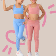 Kit 2 Leging Infantil Menina- Lisa, Básica e Confortável.