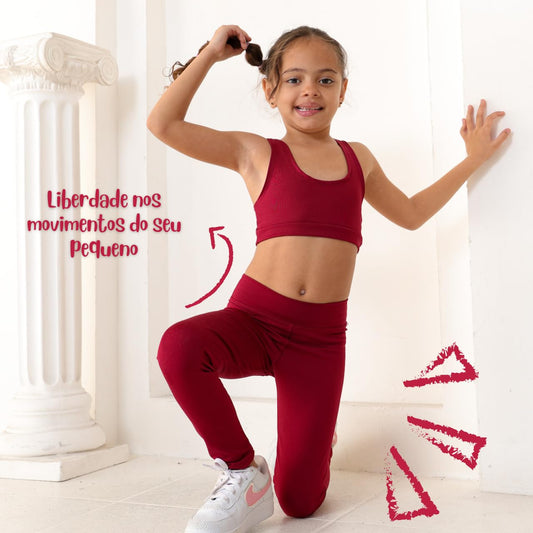 Kit 2 Leging Infantil Menina- Lisa, Básica e Confortável.