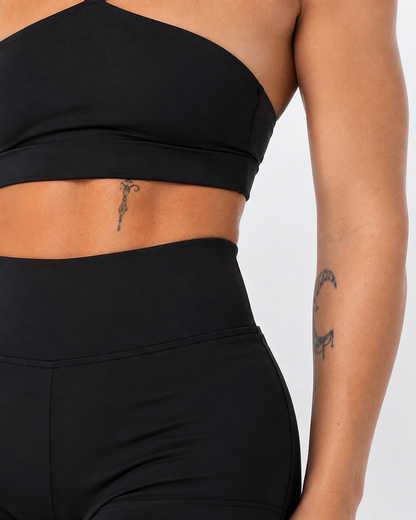 Conjunto Ayla Top em V + Short Curto Suplex Premium Fitness