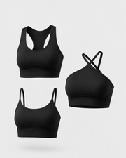 Kit 3 Tops Fitness Premium| Nadador+Decote V+Assimétrico