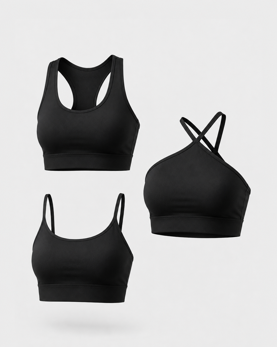 Kit 3 Tops Fitness Premium| Nadador+Decote V+Assimétrico
