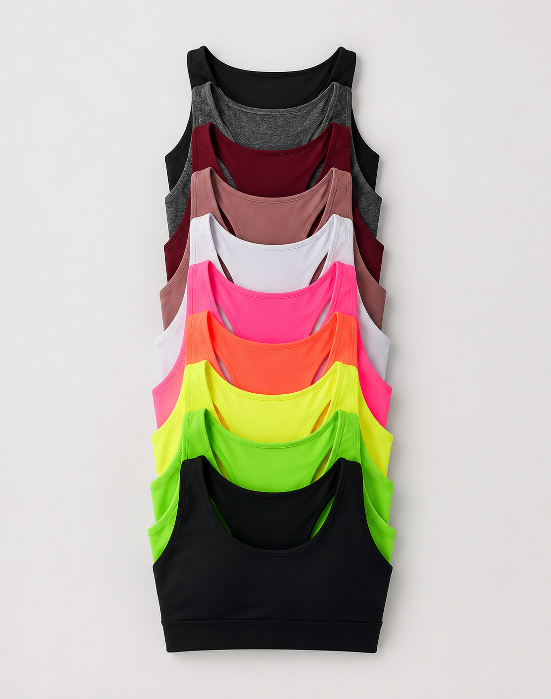 Kit 5 Tops Feminino Fitness Moda Feminina De Academia Esportes E Execícios Dia a Dia