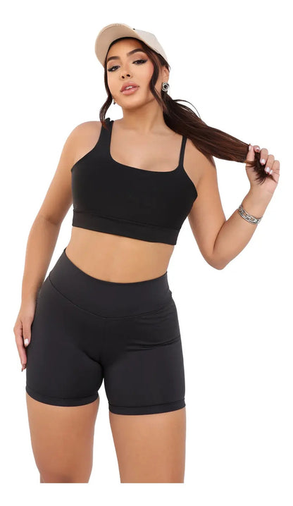 Conjunto Liz Top Assimétrico + Short Curto Suplex Premium