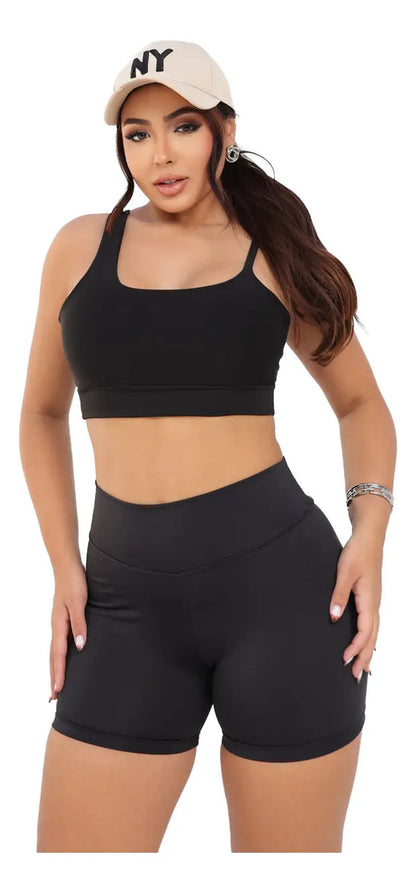 Conjunto Liz Top Assimétrico + Short Curto Suplex Premium