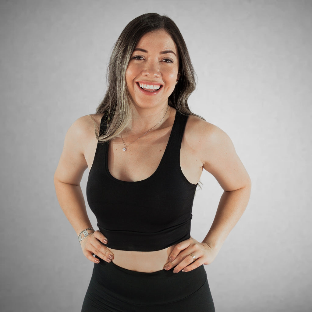 Conjunto Basic Fitness Calça Legging + Top Nadador