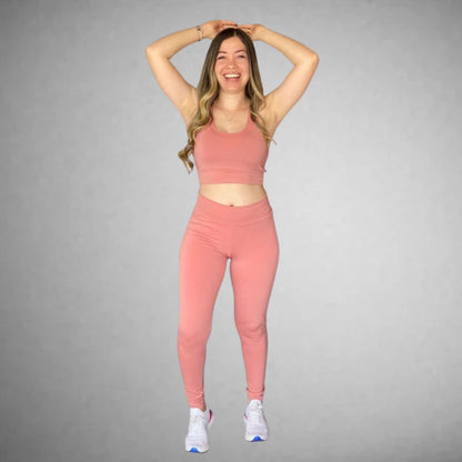 Conjunto Basic Fitness Calça Legging + Top Nadador
