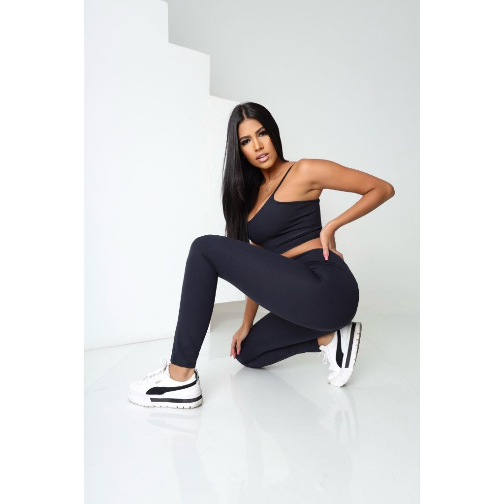Conjunto Fitness Poliamida Top Alcinha + Legging