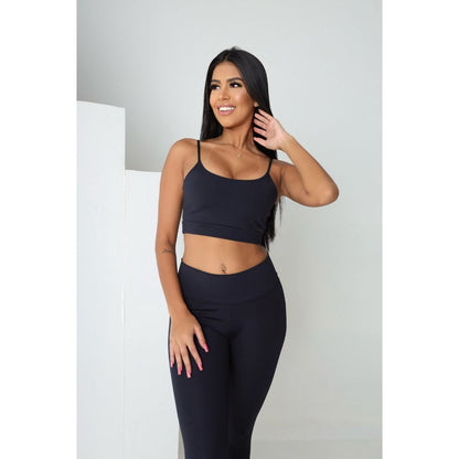 Conjunto Fitness Poliamida Top Alcinha + Legging