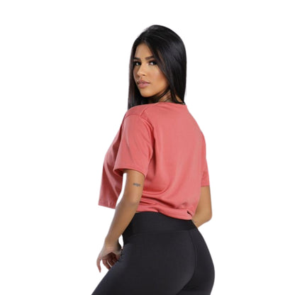Cropped Manga Curta Poliéster DryFit