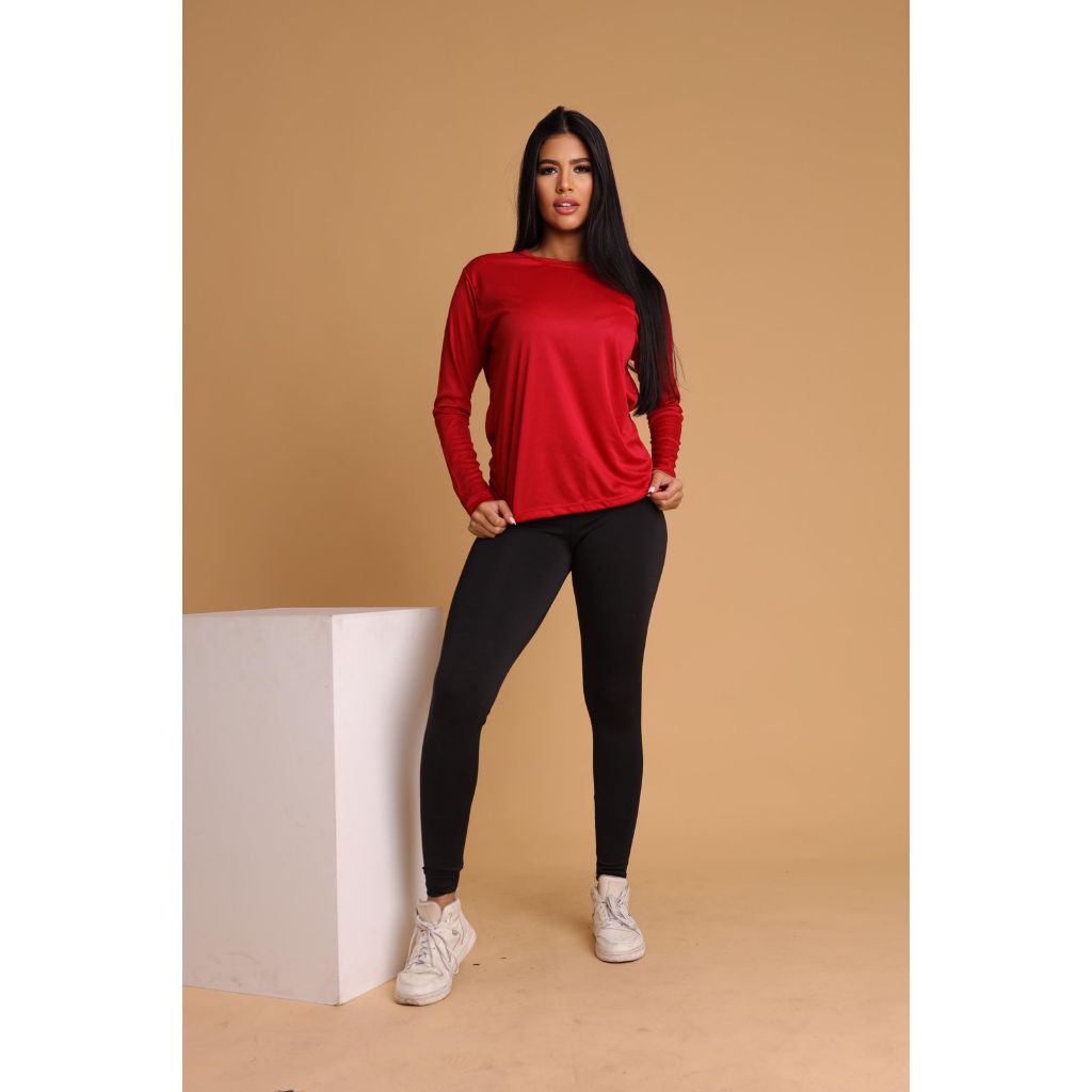 Blusa de Manga Longa 100%Poliéster