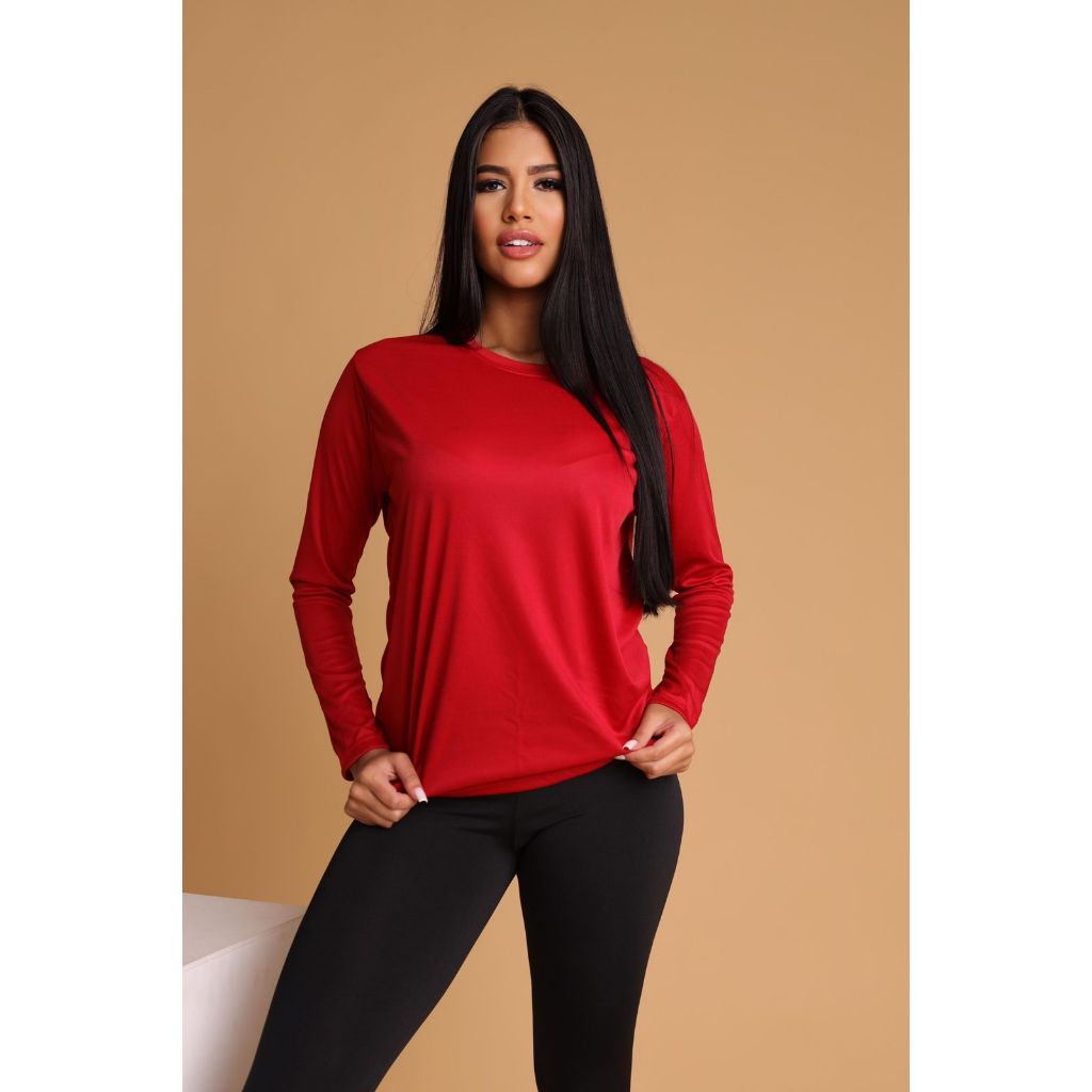 Blusa de Manga Longa 100%Poliéster