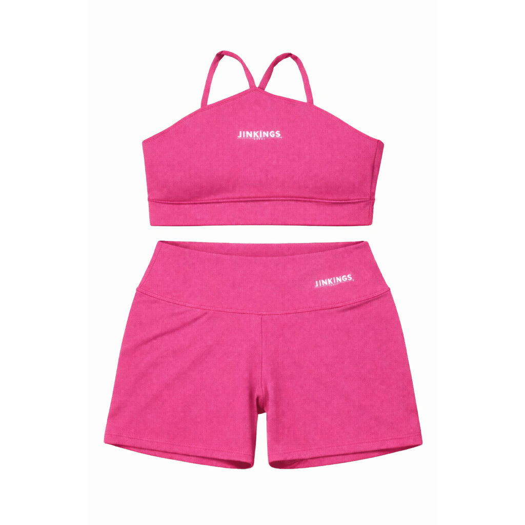 Conjunto Ayla Top em V + Short Curto Suplex Premium Fitness
