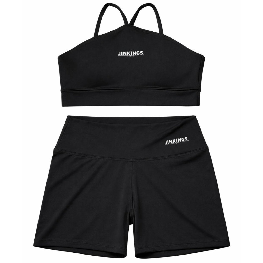 Conjunto Ayla Top em V + Short Curto Suplex Premium Fitness