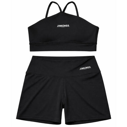 Conjunto Ayla Top em V + Short Curto Suplex Premium Fitness