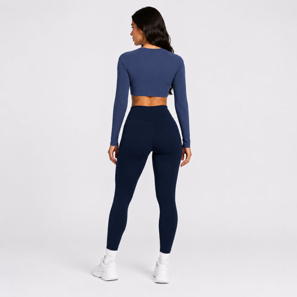 Conjunto de Inverno para Academia, Legging Flanelada + Top Manga Longa