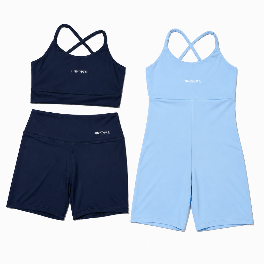 Conjunto Virginia + Macaquinho Alcinha- Top Multiformas, Short Curto e Macaquinho de Academia