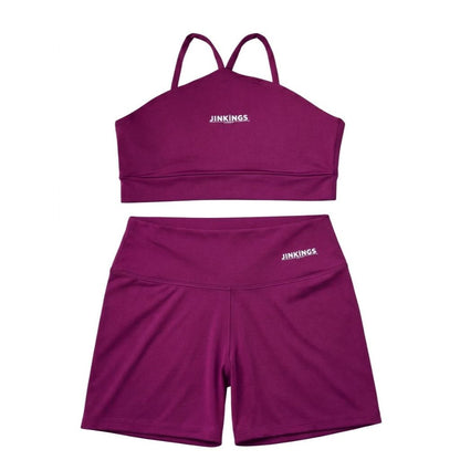 Conjunto Ayla Top em V + Short Curto Suplex Premium Fitness