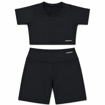 Conjunto Bella Fit- Blusa Cropped Suplex e Short Curto