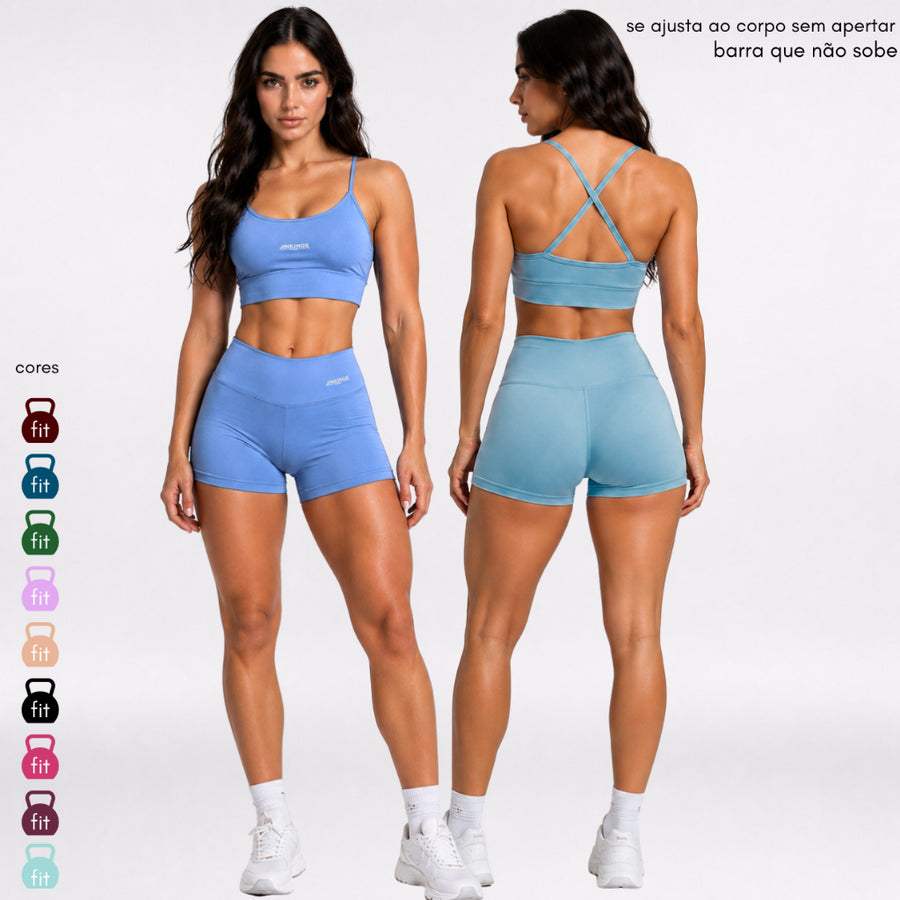 Conjunto Virginia Top Multiformas + Short Curto