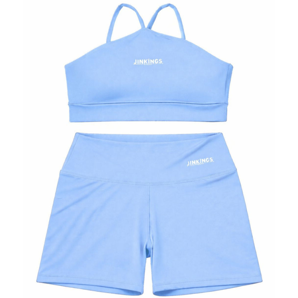 Conjunto Ayla Top em V + Short Curto Suplex Premium Fitness