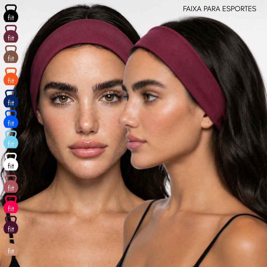 KIT 14 Faixas Penteado Esportivo JinkingStore, Varias cores, Treinos