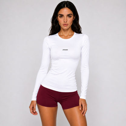 Conjunto Luna Blusa Manga Longa + Short Curto Esportivo