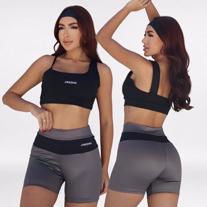 Conjunto Prisma  Top Assimétrico + Short Cirre