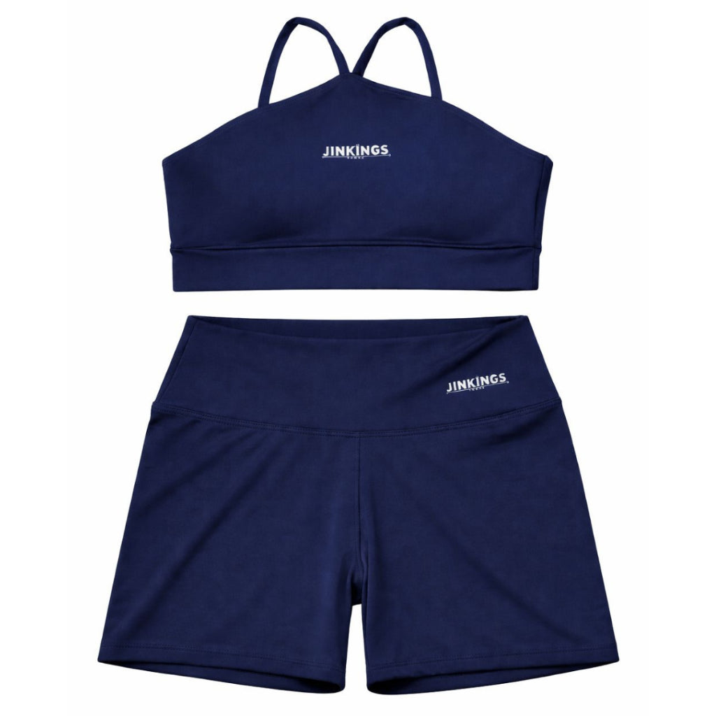 Conjunto Ayla Top em V + Short Curto Suplex Premium Fitness