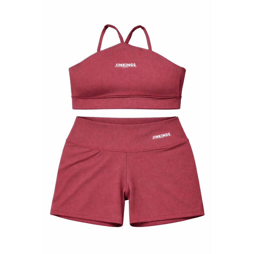 Conjunto Ayla Top em V + Short Curto Suplex Premium Fitness
