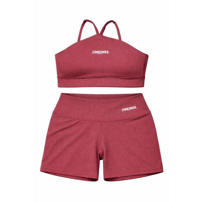 Conjunto Ayla Top em V + Short Curto Suplex Premium Fitness