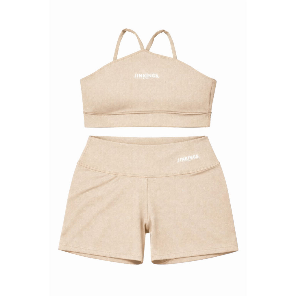 Conjunto Ayla Top em V + Short Curto Suplex Premium Fitness