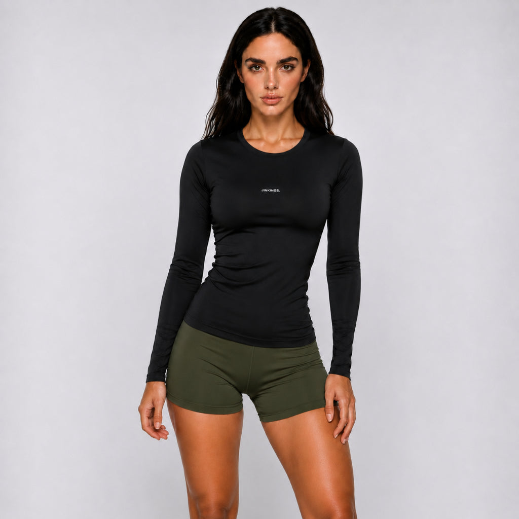 Conjunto Luna Blusa Manga Longa + Short Curto Esportivo
