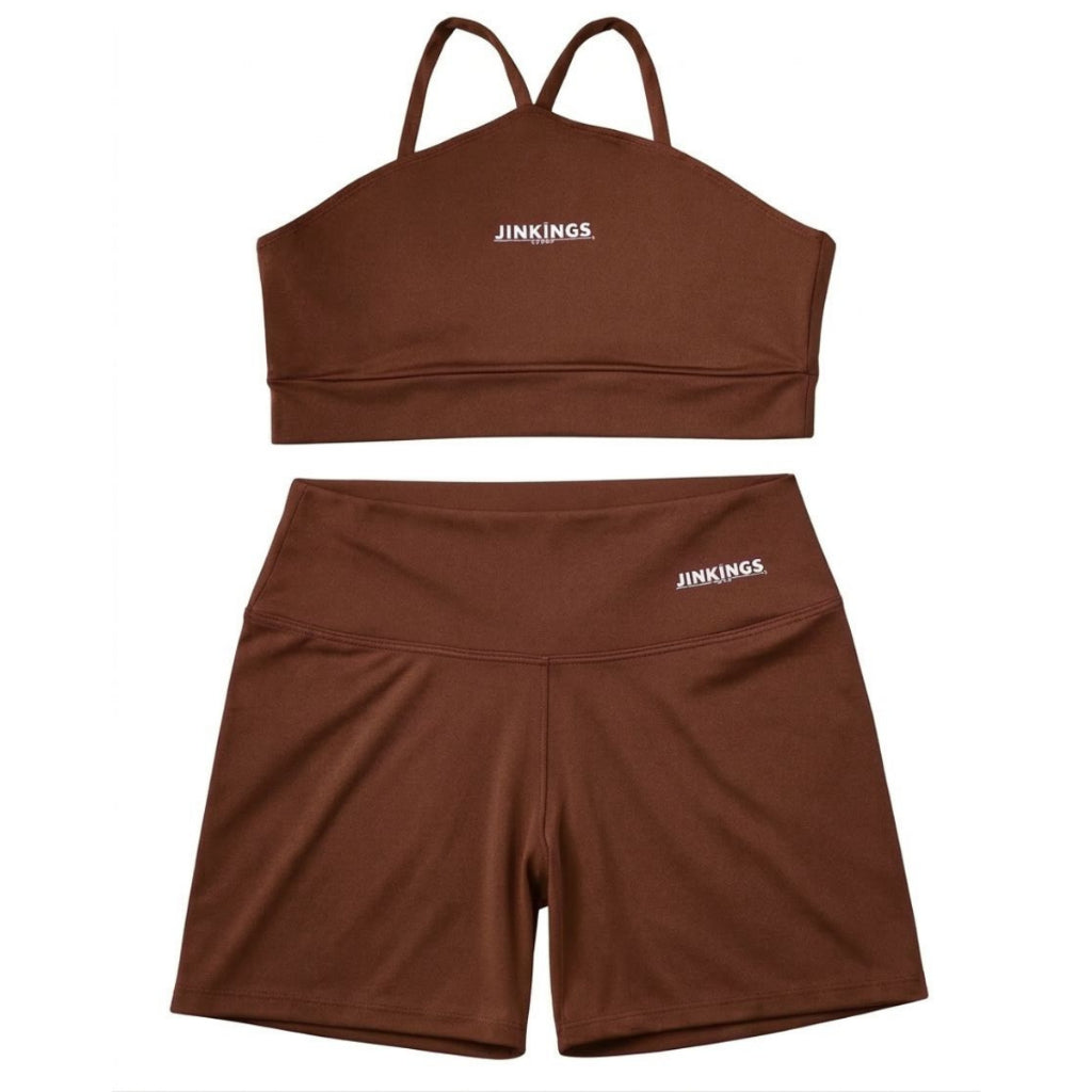 Conjunto Ayla Top em V + Short Curto Suplex Premium Fitness