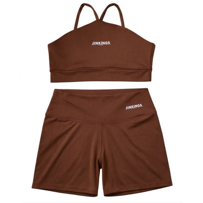 Conjunto Ayla Top em V + Short Curto Suplex Premium Fitness