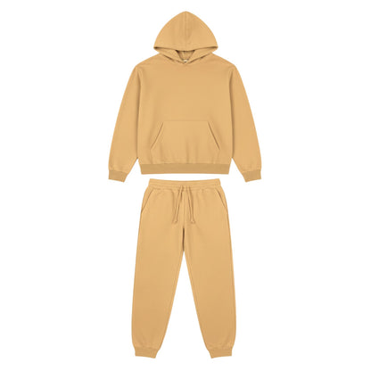 Conjunto de Moletom Feminino, Com Capuz, Com Bolso Canguru, Flanelado