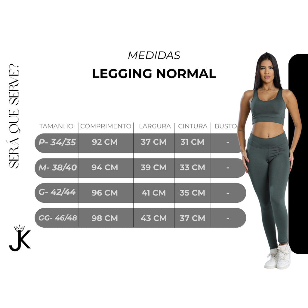 Kit 3 Peças Conjunto Virginia Top + Short + Legging Fitness Poliéster