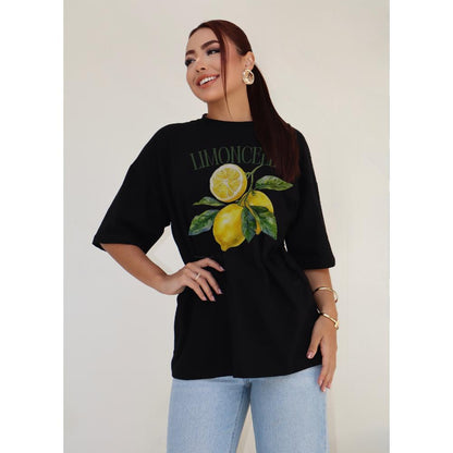 Camiseta Oversized Estampada Limoncella