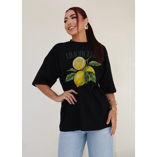 Camiseta Oversized Estampada Limoncella