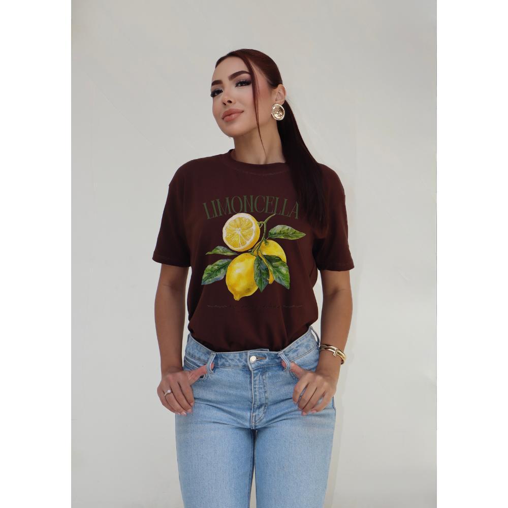 Camiseta Oversized Estampada Limoncella