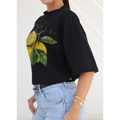 Camiseta Oversized Estampada Limoncella