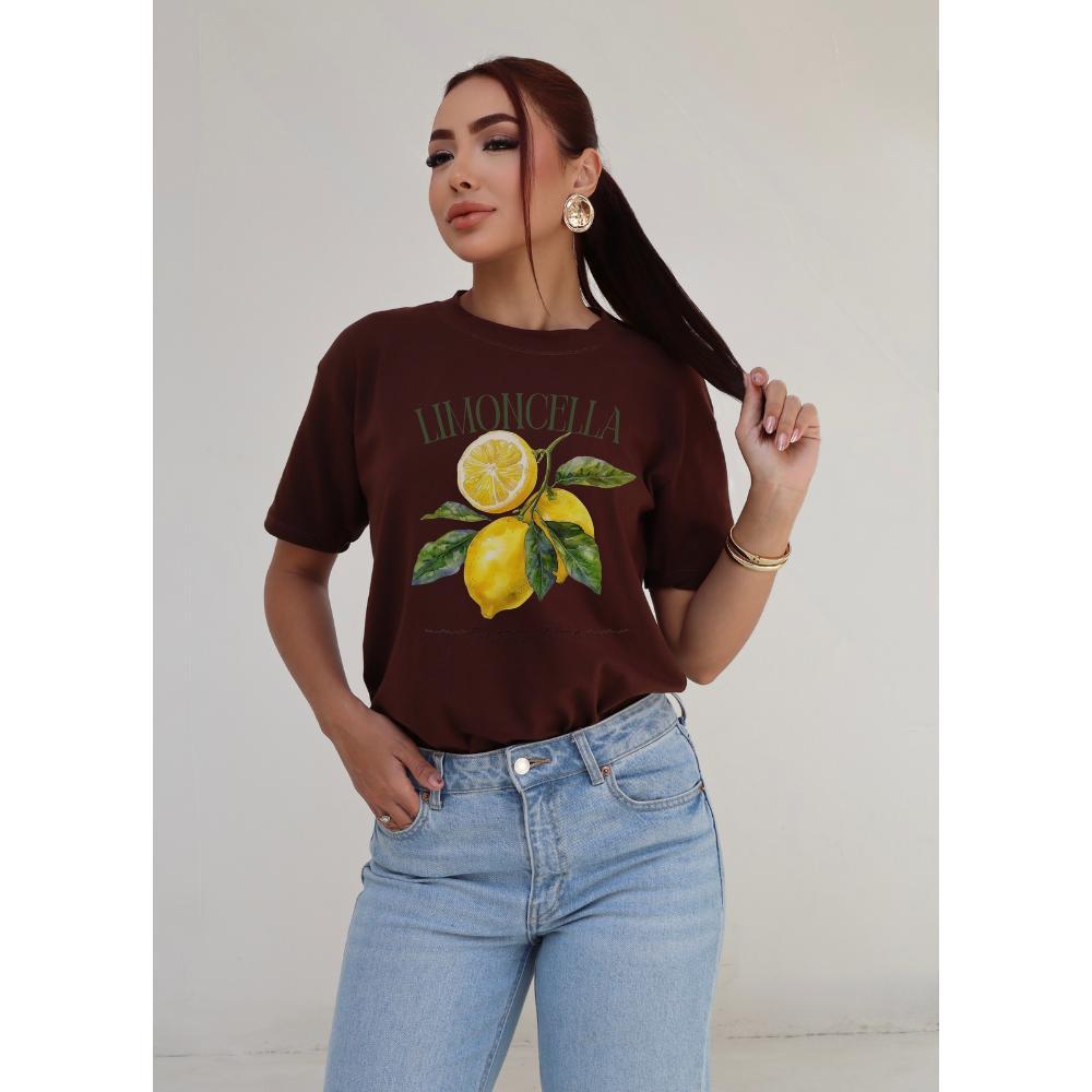 Camiseta Oversized Estampada Limoncella