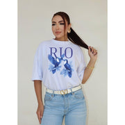 Camiseta Oversized Streetwear Estampada Rio