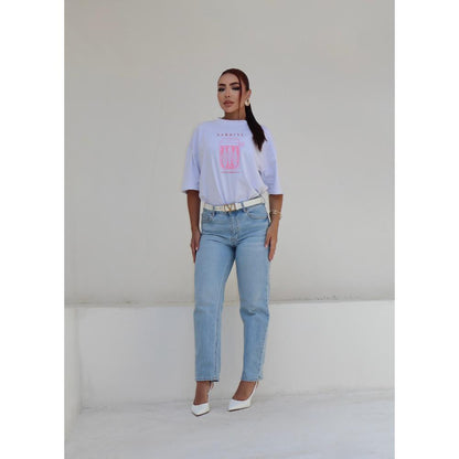 Camiseta Oversized Estampada Sardine 100% Poliéster Casual Streetwear